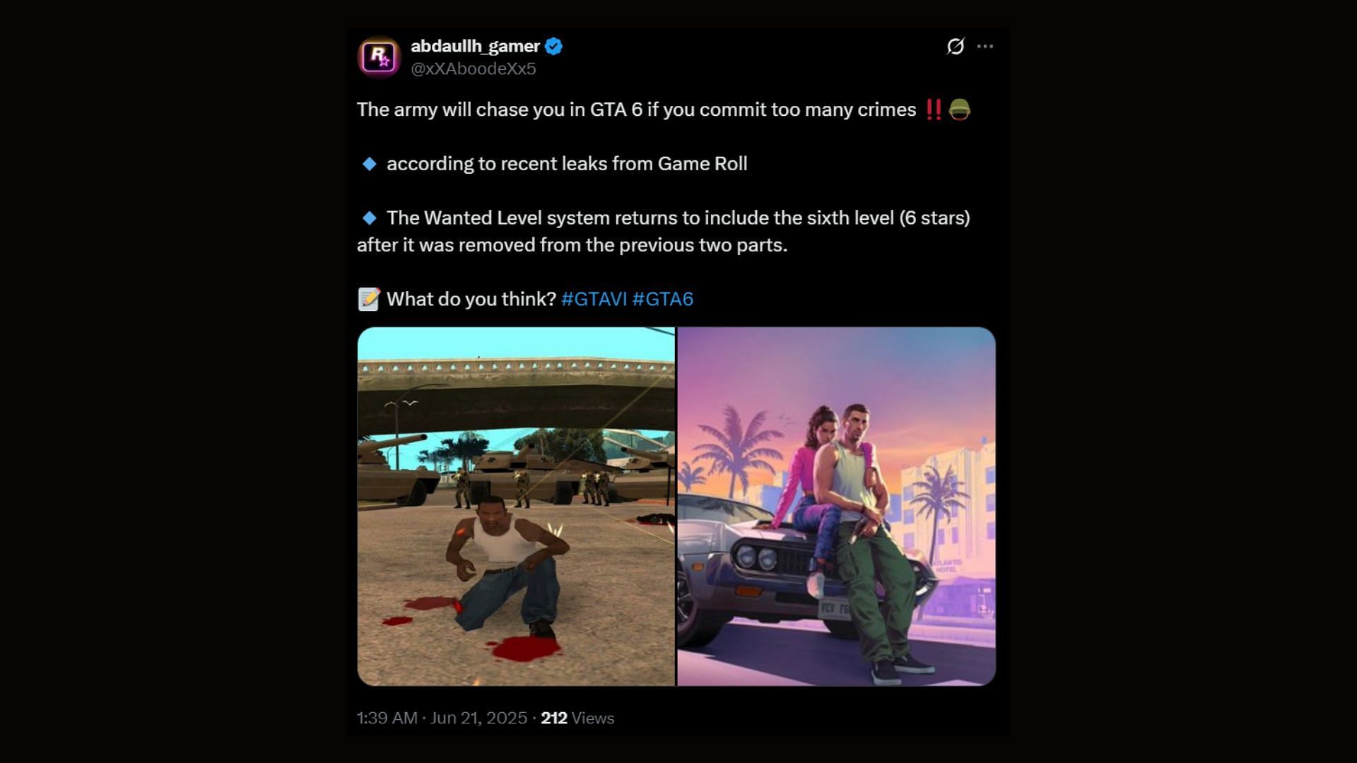 GTA fans want aggressive cops (Image via X)